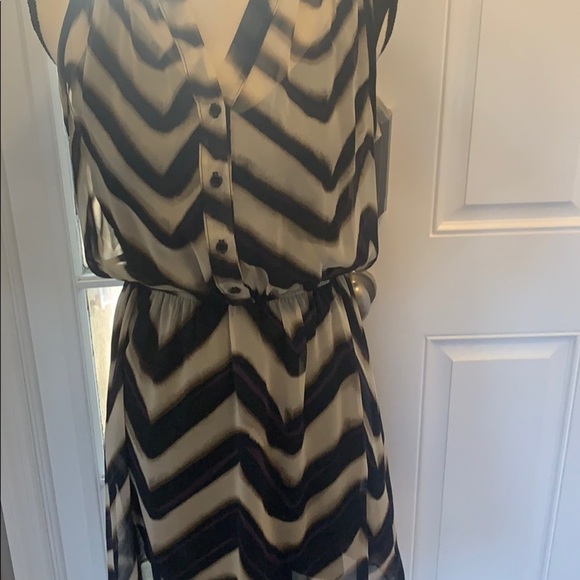 EUC Aqua Chevron Print Dress - Picture 3 of 6